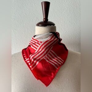 Silk Scarf Echo Black Red White